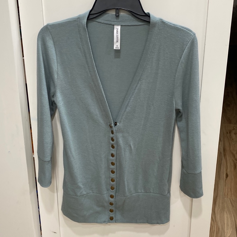 Zenana Outfitters Sky Blue Cardigan
